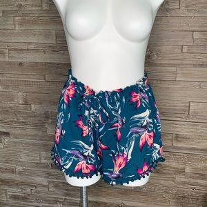 About a girl floral summer shorts